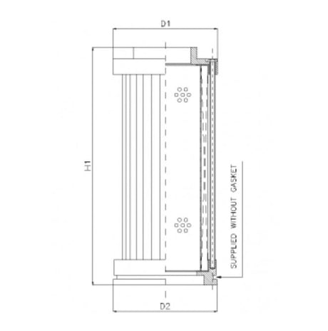 S430C10 Filter element for suction filter