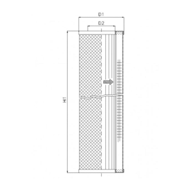 S531T75 Filter element for suction filter