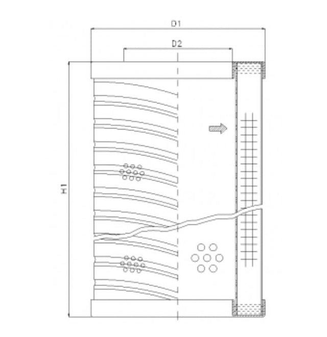 S610T60 Filter element for suction filter