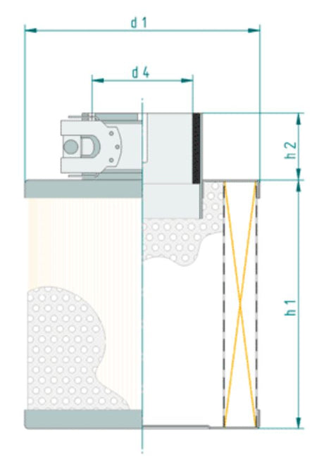 SA7098 air filter (plug-on filter NW61)