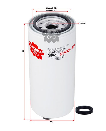 SFC-5702-10 fuel filter element