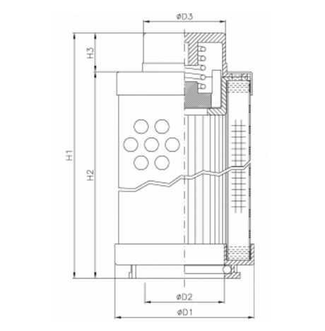 SHS240T125B000 hydraulic filter element