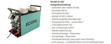 SN 060-24V filtering unit