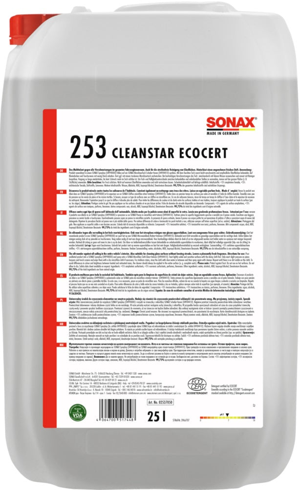 SONAX CleanStar Ecocert  - 25 Ltr