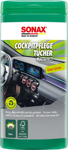 SONAX Cockpitpflegetücher Matteffect Box Green Lemon