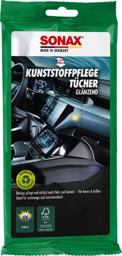 SONAX Kunststoff Pflege Tücher glänzend