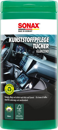 SONAX Kunststoffpflegetücher glänzend Box