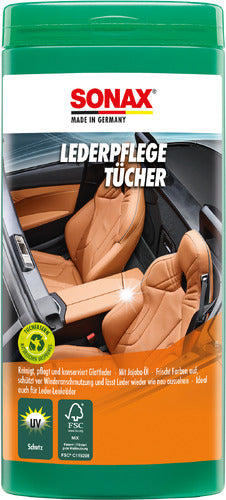 SONAX Lederpflegetücher Box