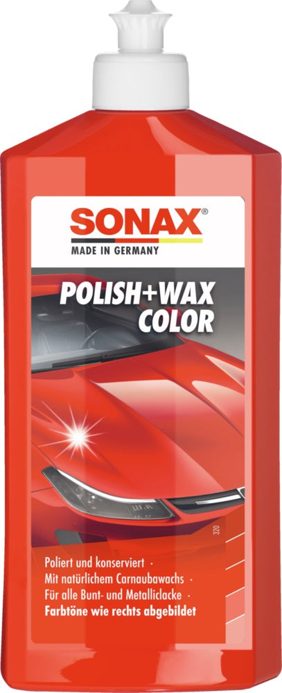 SONAX Polish+Wax Color rot - 500 ml