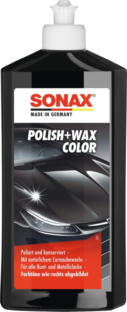 SONAX Polish+Wax Color schwarz - 500 ml