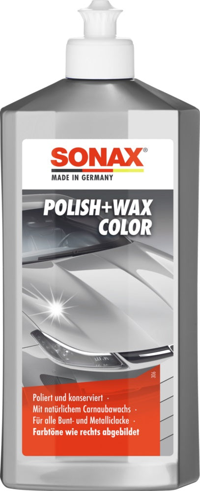 SONAX Polish+Wax Color silber/grau - 500 ml