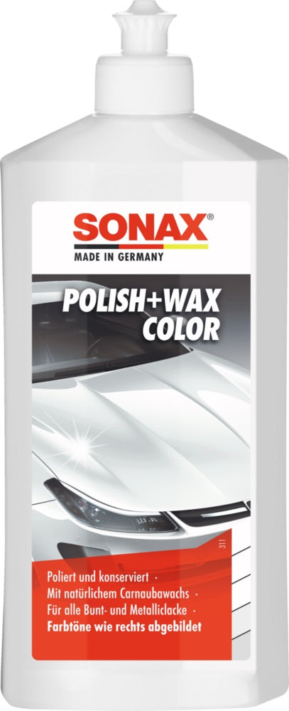 SONAX Polish+Wax Color weiß - 500 ml