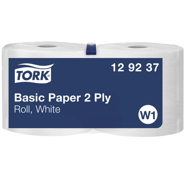 Tork Standard-Papierwischtücher Rolle weiß W1 (2 Rollen)