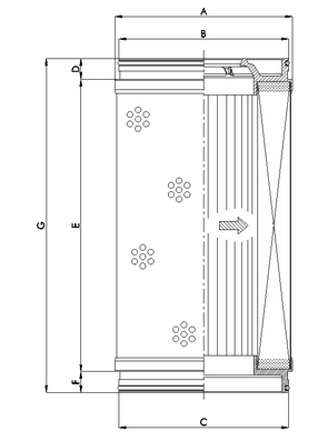 U164G25V/ESD hydraulic filter element