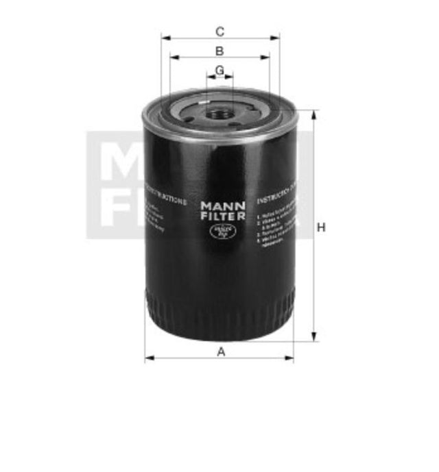 W 10 005 oil filter (spin-on)