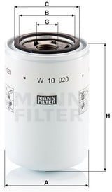 W 10 020 oil filter
