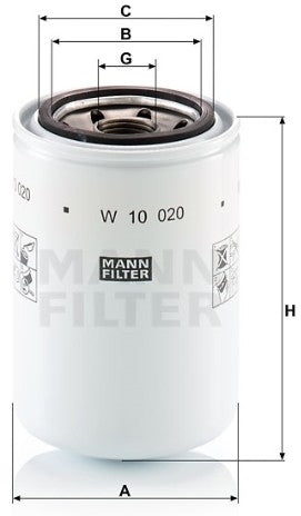 W 10 020 oil filter