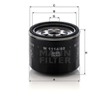 W 1114/80 oil filter