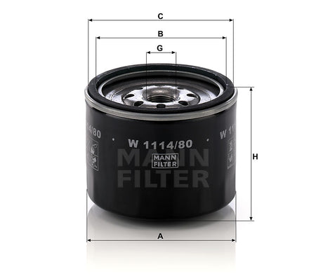 W 1114/80 oil filter