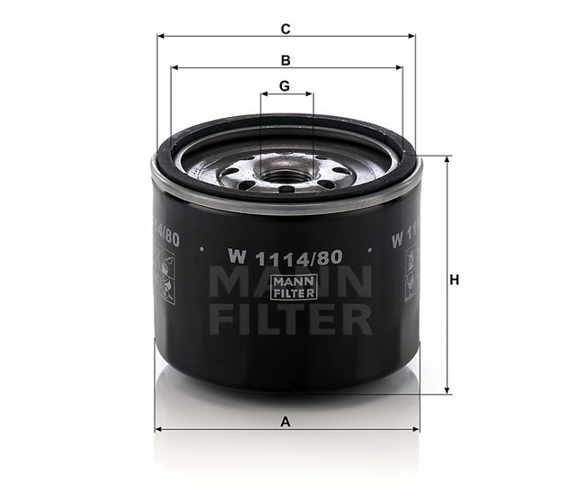 W 1114/80 oil filter