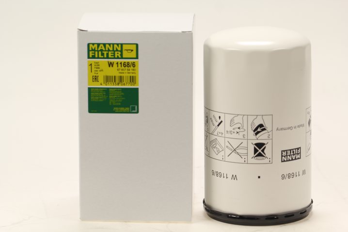 W 1168/6 oil filter (spin-on)