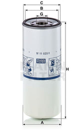 W 11 020/1 oil filter spin-on