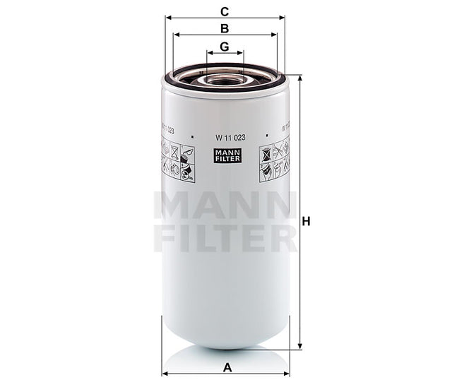W 11 023 oil filter spin-on