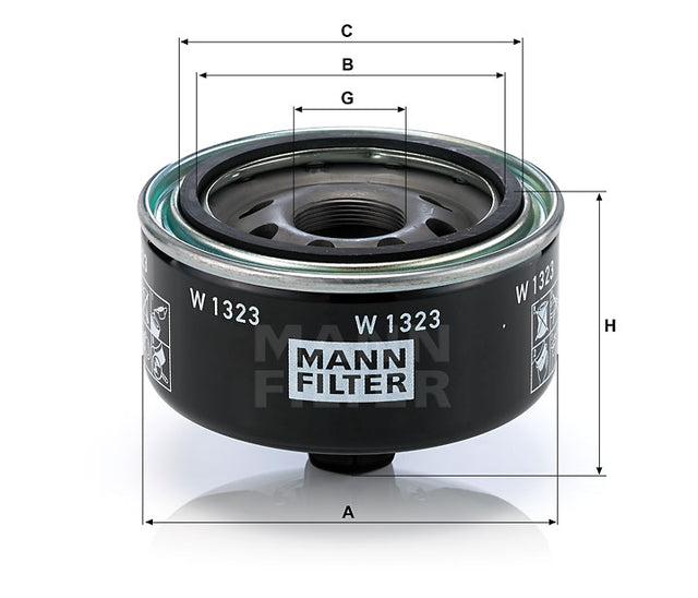 W 1323 oil filter (spin-on)