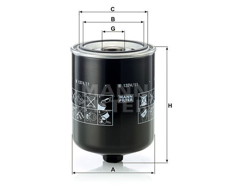 W 1374/11 oil filter