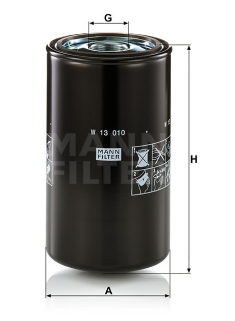 W 13 010 oil filter (spin-on)