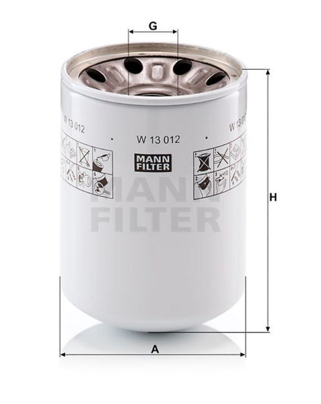 W 13 012 hydraulic filter spin-on