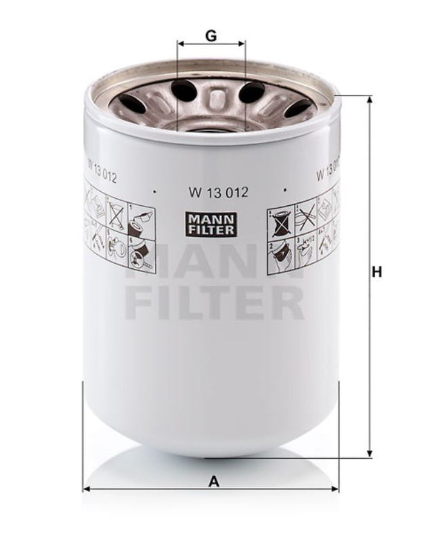W 13 012 hydraulic filter spin-on