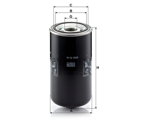 W 13 120/3 oil filter (spin-on)