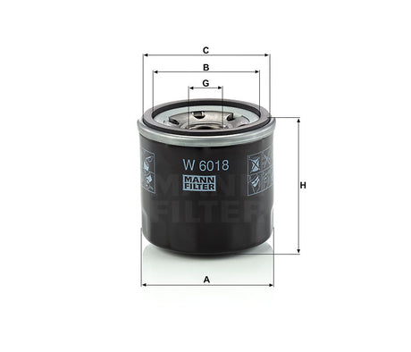 W 6018 oil filter spin-on