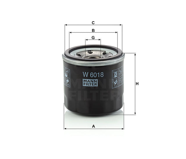 W 6018 oil filter spin-on