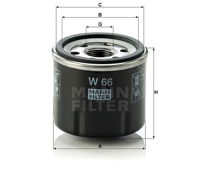 W 66 oil filter (spin-on)