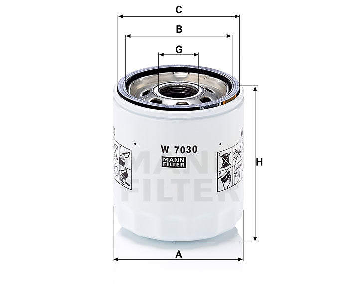 W 7030 oil filter