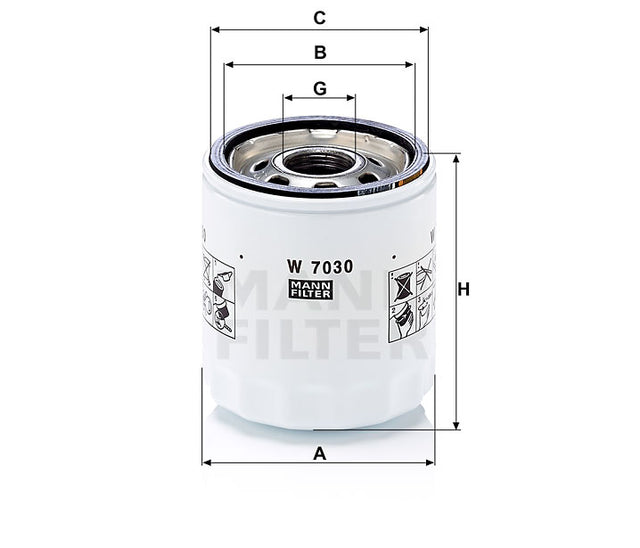 W 7030 oil filter