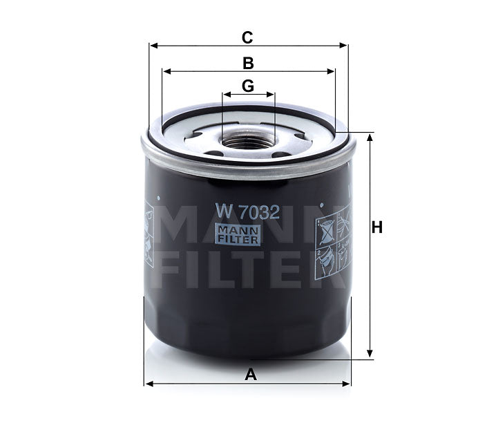 W 7032 oil filter