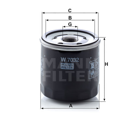 W 7032 oil filter