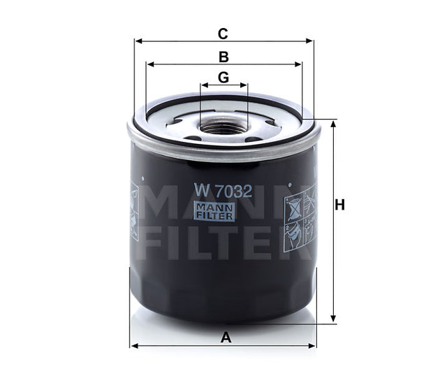 W 7032 oil filter