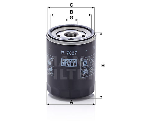 W 7037 oil filter
