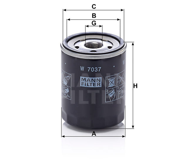 W 7037 oil filter