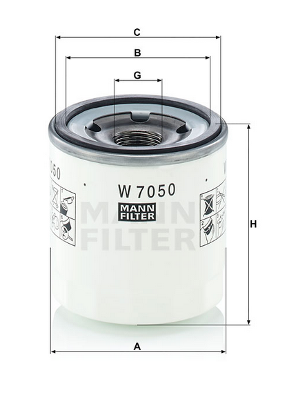 W 7050 oil filter