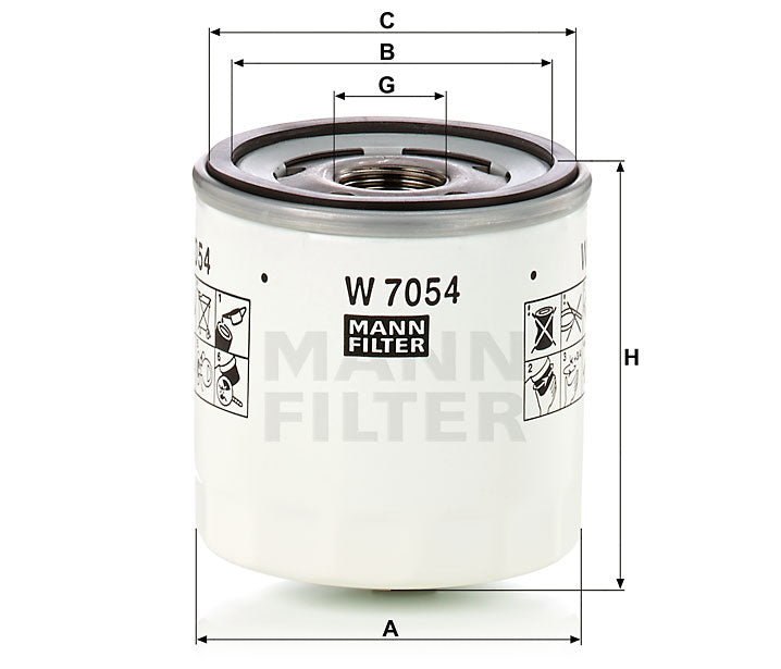 W 7054 oil filter spin-on