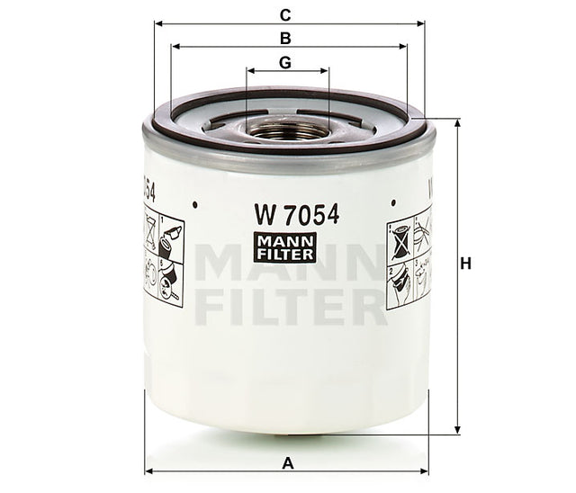 W 7054 oil filter spin-on