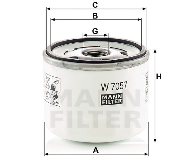 W 7057 oil filter spin-on