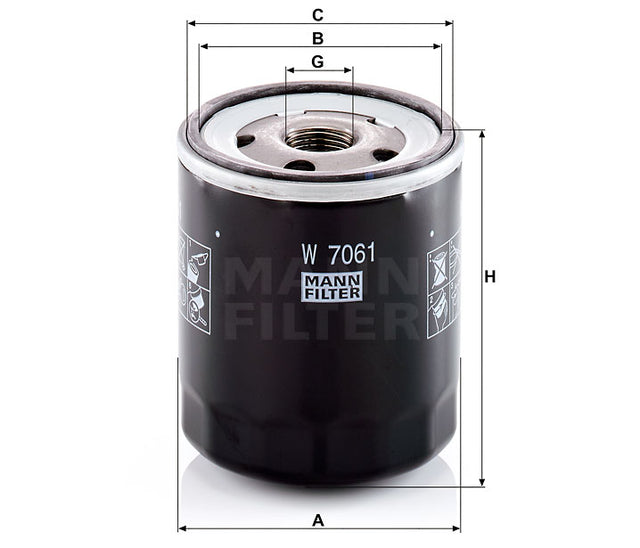 W 7061 oil filter spin-on