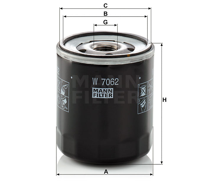 W 7062 oil filter spin-on