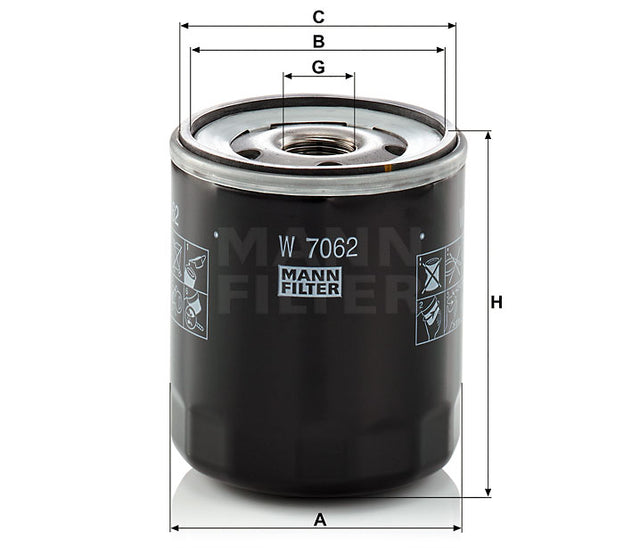 W 7062 oil filter spin-on